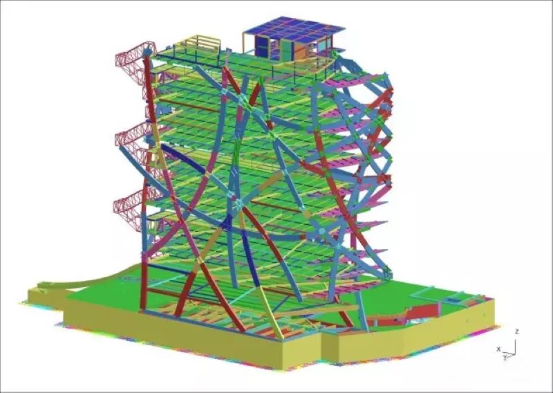 BIM Model (W)rapper Tower LS-Dyna Model